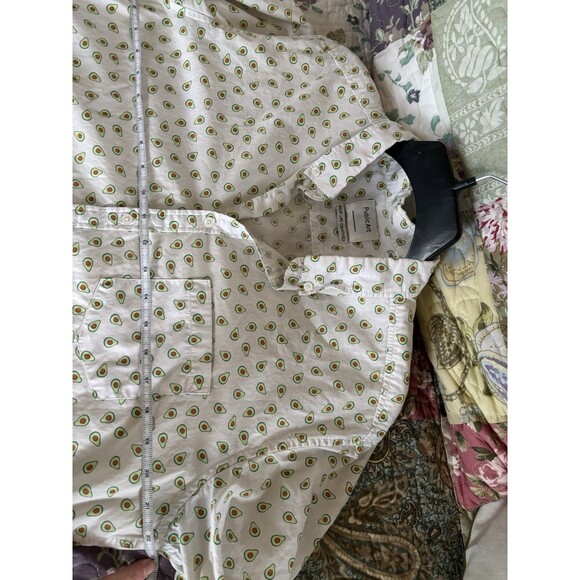 Men’s public Art avocado Print Button Down Size Large Shirt sleeve - Picture 3 of 4
